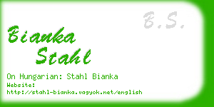 bianka stahl business card